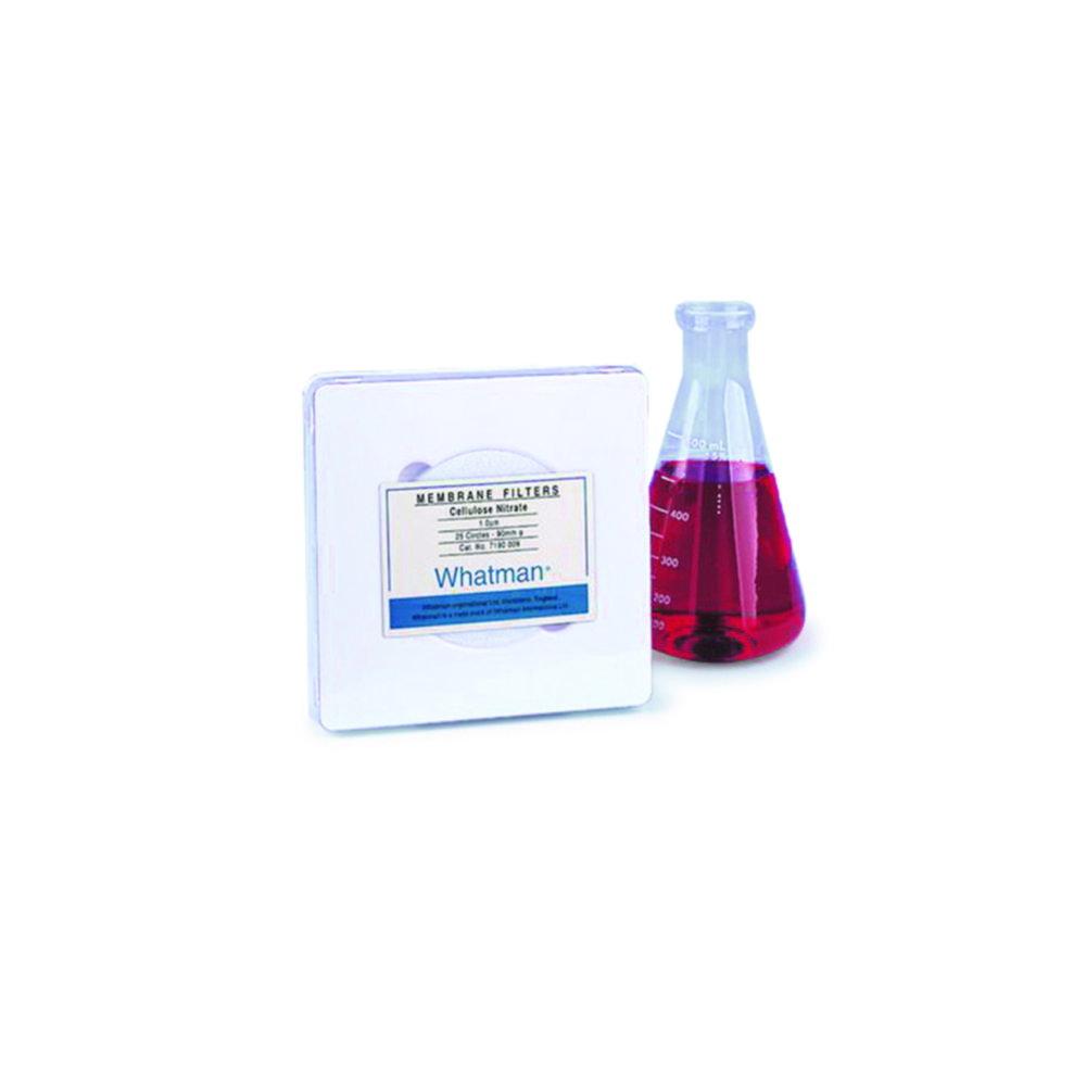 Cellulose Nitrate Membrane Circle, plain, 0.8 µm pore size, 47 mm, pack of 100 no dan. goods